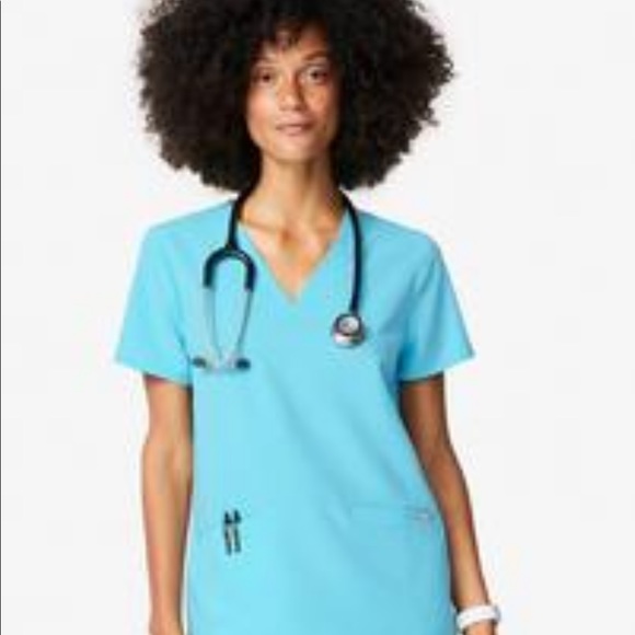 FIGS Women’s Neon Blue Scrub Set